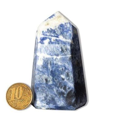 Imagem de Ponta Sodalita Gerador Pedra Natural  7 a 8cm 133g Classe B - Cristais