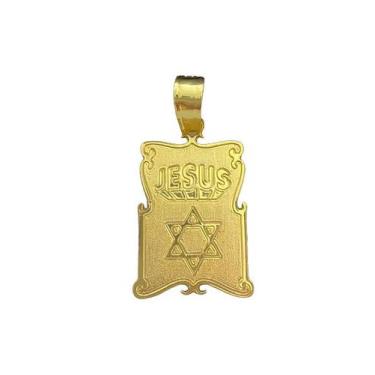 Imagem de Pingente fé estrela davi g - banhado a ouro 18k - ToJoia18k