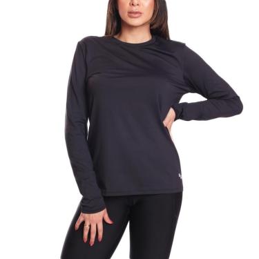 Imagem de Camiseta Manga Longa Poliamida Feminina Proteção Solar UV Liso-Feminino