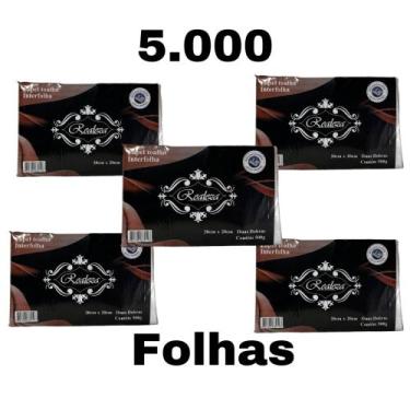 Imagem de Papel Toalha Interfolhado Kit com 5 pacotes 5.000 Folhas - Realeza