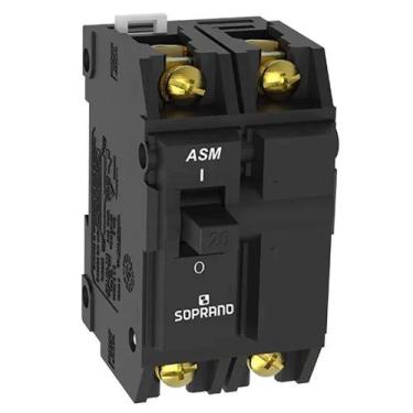 Imagem de Disjuntor Soprano Nema 2P 25A ASM-B Preto