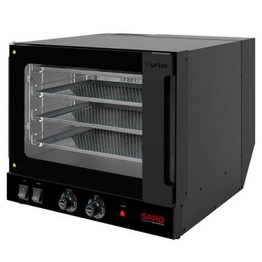 Imagem de Forno Assador Saro Turbo Elétrico Industrial Timer Com 4 Esteiras 35x35cm 220V FT22