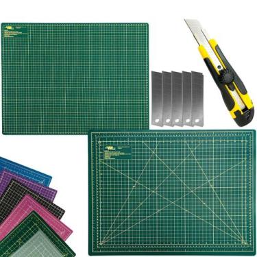 Imagem de Base Tabua de Corte Artesanato Patchwork Scrapbook Placa Cortes A2 Dup
