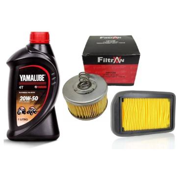Imagem de Kit Troca De Óleo Crosser Fazer Factor 150 Yamalube 20W-50 4T 1L + 1 Filtro Óleo + 1 Filtro Ar