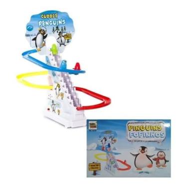 Imagem de Pinguim Brinquedo Pista Musical Pinguim Escorregador Escada A Pilha - 