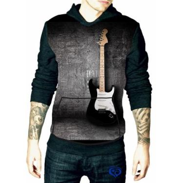Imagem de Moletom Rock N Roll masculino Guitarra blusa Adulto Cinza - Alemark, G
