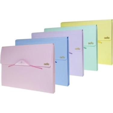 Imagem de Pasta sanfonada plastica a4 12div.linho serena rs.paste dello