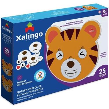 Imagem de Quebra-cabeca cartonado tdah expressoes 25pcs xalingo