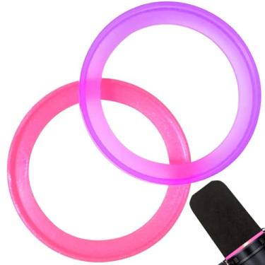 Imagem de Anel de retenção para para-brisas Shuer SM7B, vedação de filtro pop RK345B, ABS brilhante decorativo (verde roxo)