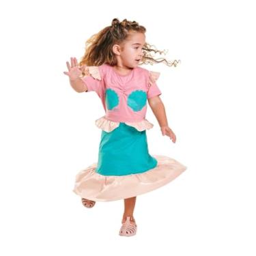 Imagem de Theo e Olivia, Vestido Infantil Fantasia A Pequena Sereia Princesa Ariel Tamanho:6