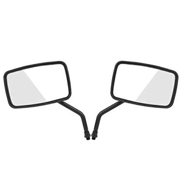 Imagem de 2 Peças Espelho Retrovisor Modificado para Bicicleta de Rua Cromada, Espelhos Laterais (Preto)