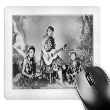 Imagem de 3dRose Foto vintage de mulheres havaianas tocando música - mouse pad, 20 x 20 cm (mp_61978_1)