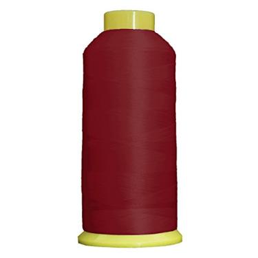 Imagem de Threadart Linha de bordado para máquina de poliéster de cones grandes de 5000 m | Cones enormes de 5000 m (5500 jardas) 40wt | para máquinas de bordado e costura Brother Janome Bernina | Russet No.