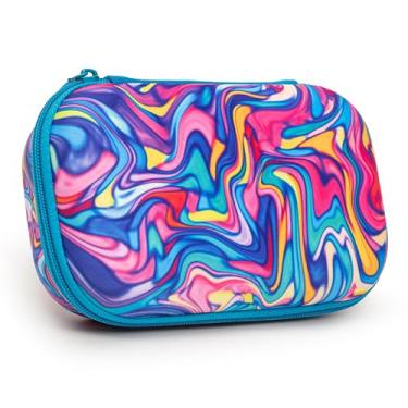 Imagem de ZIPIT Caixa de lápis Colorz para meninas, estojo de armazenamento bonito para materiais escolares, comporta até 60 canetas, fecho seguro de zíper, lavável na máquina (espiral)