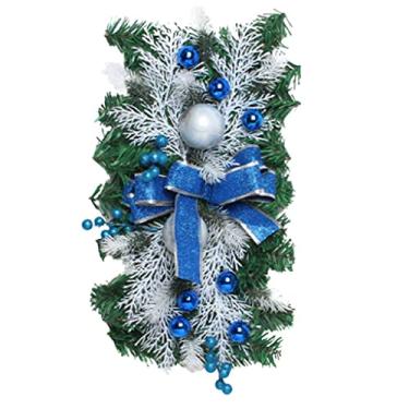 Imagem de Belas Guirlanda de Natal Pingente Tradicional Gravata Borboleta Coroa de Outono Para Porta da Frente Interior Escritório Doméstico Escadas Garland-48cm/19in diverso