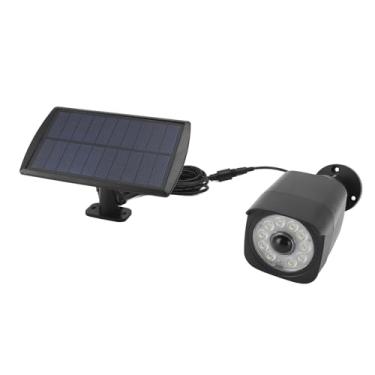 Imagem de Câmeras de Luz Solar Fictícias - Sensor de Movimento IP65 à Prova d'água 2200mAh Bateria Simulada Iluminação de Câmera de Segurança para Pátios