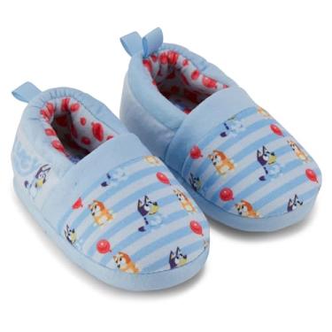 Imagem de Bluey & Bingo Plush Kids Slippers - Chinelos Aline Slip-On Aconchegantes Para Meninos E Meninas Apresentando, Bandit, Chilli E Bingoo (Azul, 9)