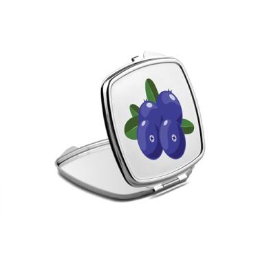 Imagem de SpreadPassion Espelho compacto de mirtilo, presente de mirtilo, espelho fotográfico de mirtilo, espelho de maquiagem de viagem pequeno espelho portátil, espelho de bolso portátil, ideia de aniversário