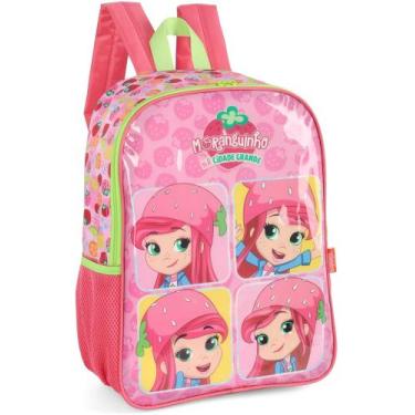 Imagem de Mochila Infantil Escolar Moranguinho Na Cidade 40cm Original Luxcel
