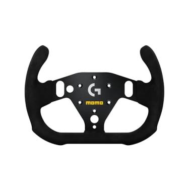 Imagem de MOMO Volante de corrida Motorsport Pro SIM – aderência de microfibra premium de 290 mm, compatível com hub Logitech G RS, acessório de simulador de corrida para PC Xbox Series X/S PS4 PS5, design