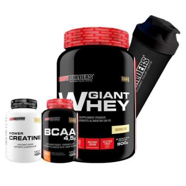 Imagem de Kit Giant Whey 900G+ Bcaa 4,5 100G+ Power Creatina 100G - Bodybuilders