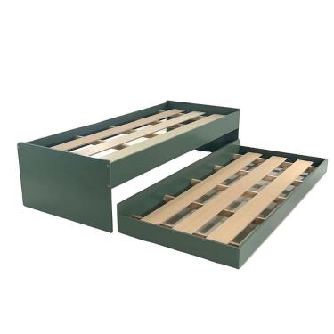 Imagem de Cama Solteiro Bicama Com Cama Auxiliar 194x83 Cm20 Verde Dtall Verde Oliva