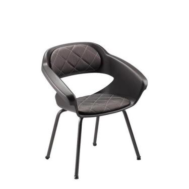 Imagem de Cadeira de Espera Salão Clínica Loja Barbearia Marrom Tabaco - Dompel