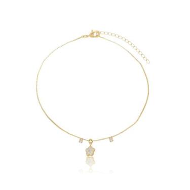 Imagem de Tornozeleira Banhada A Ouro Com Zircônia Flor - Carolina Alcaide