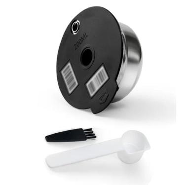Imagem de YUYUEMI Copo de cápsulas de aço inoxidável, filtros de café recarregáveis, cápsulas de café reutilizáveis para máquina de café Bosch Series (200 ml)