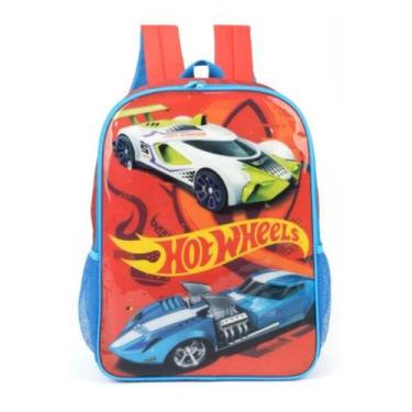 Imagem de Mochila Costas Hot Wheels Original Luxcel Escolar, Azul
