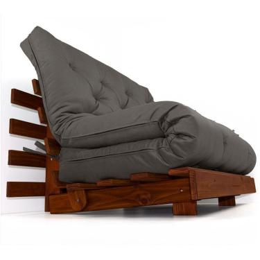 Imagem de Sofá Cama Casal Futon Tokio D33 Madeira Maciça Cor Mel Ii