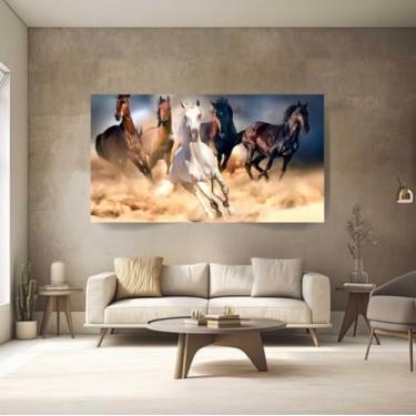 Imagem de Quadro Decorativo Grande Tela Canvas Quarto Sala 100x70 Animal Cor da armação Tecido Sobre Tela