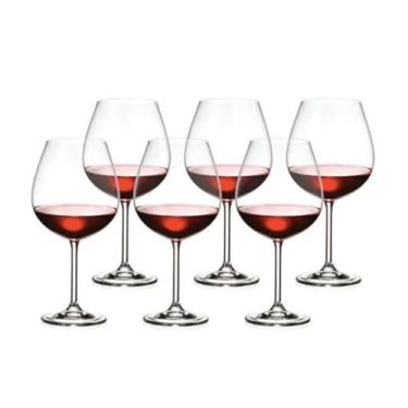 Imagem de Jogo 6 Taças Vinho Tinto Em Cristal Bohemia 650 Ml Titanium Cor Transparente