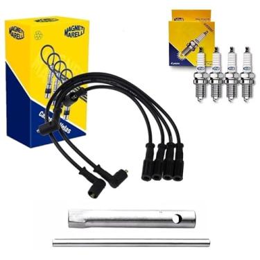 Imagem de Kit Cabos E Velas Doblo Fiorino Palio Idea Weekend Siena Punto Uno Strada Fire 8v + Chave de Vela