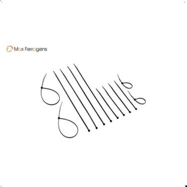 Imagem de Abraçadeira Nylon 2,5X200Mm C/100 Pç Preta Max Ferragens - Valsan