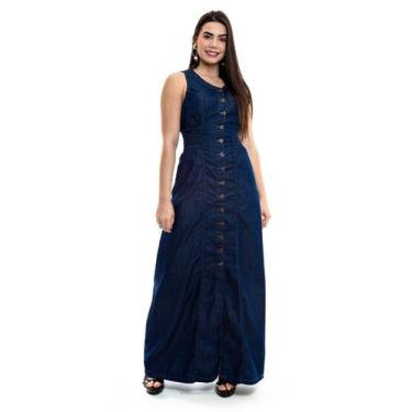 Imagem de Vestido Jeans Longo Com Lastex - Restrito Jeans, 0000, 38