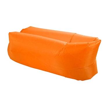 Imagem de Sofá Inflável de Espreguiçadeira e Portátil Com Bolsa de Armazenamento para Cames Externa e Relaxamento (elementar) (Preto) (Laranja)