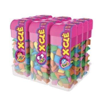 Imagem de Chiclete Mini Xclé Pote 11g Caixa C/12unid - 144g