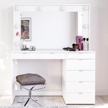 Imagem de Penteadeira Camarim Politorno Las Vegas com Espelho - Branco