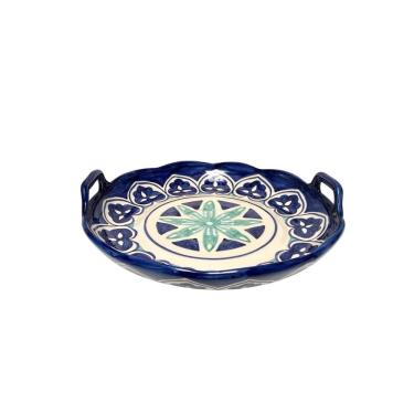 Imagem de Travessa redonda c/alca em ceramica amalfitana luiz salvador