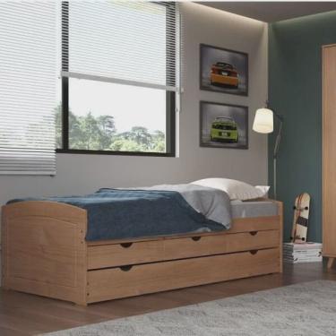 Imagem de Bicama Solteiro 3 Gavetas em Madeira Maciça Ulli