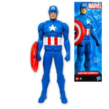 Imagem de Boneco Ação Marvel Heróis Avenger 20cm Capitão América F6607