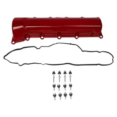 Imagem de TRQ Tampa da válvula direita vermelha do lado do passageiro compatível com Chrysler Aspen 2000-2007 Dodge Dakota Durango 2002-2007 Ram 1500 2006-2007 Jeep Commander 1999-2007 Grand Cherokee Mitsubishi