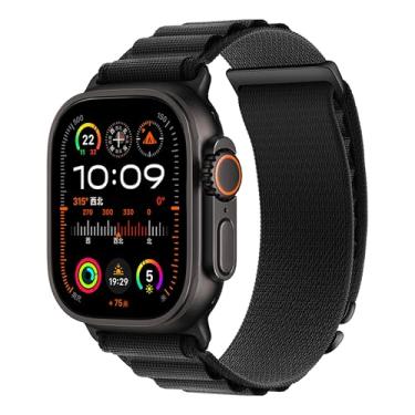 Imagem de Pulseira esportiva de nylon Alpine compatível com Apple Watch Ultra SE 9, 8, 7, 6, 5, 4, 3, 2 e 1 de 49 mm, 46 mm, 45 mm, 44 mm e 42 mm (B-preta, 49 mm/46 mm/45 mm/44 mm/42 mm (série 3))