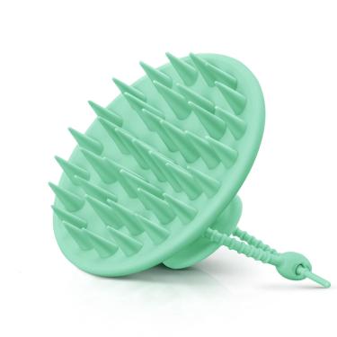 Imagem de Escova de shampoo para massageador de couro cabeludo heeta para remoção de caspa verde