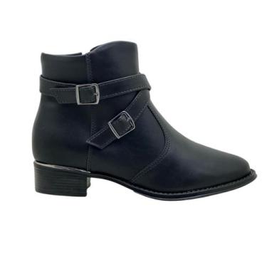 Imagem de Bota Cano Curto Montaria Salto Baixo Beira Rio 9045.348, 38, Preto