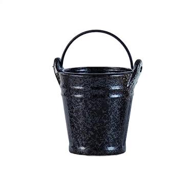 Imagem de FTOQWZXV Balde de gelo Mini barra KTV Balde de gelo pequeno balde de gelo balde de gelo pequeno balde criativo de cerâmica frita frango frito salgadinhos balde de batatas fritas grande/pequeno balde