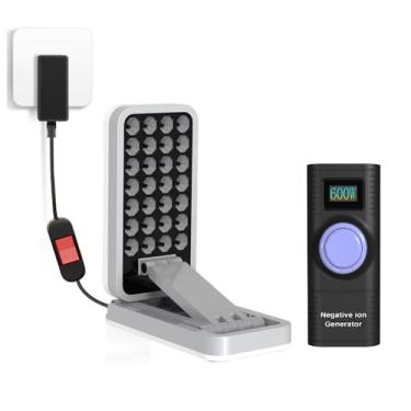 Imagem de Gerador de íons negativos portátil, 600 W, operação silenciosa abaixo de 10 dB, saída de 6 milhões de íons, alcance de 50 cm