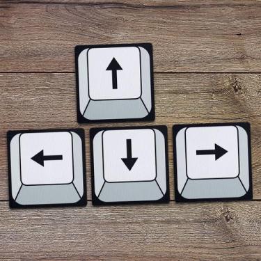 Imagem de Jogo de Porta Copos PC Gamer Teclas Setas - 4 peças - Yaay