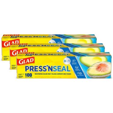 Imagem de Filme Plástico para Alimentos Glad Press'n Seal - 100 pés² - Pacote co